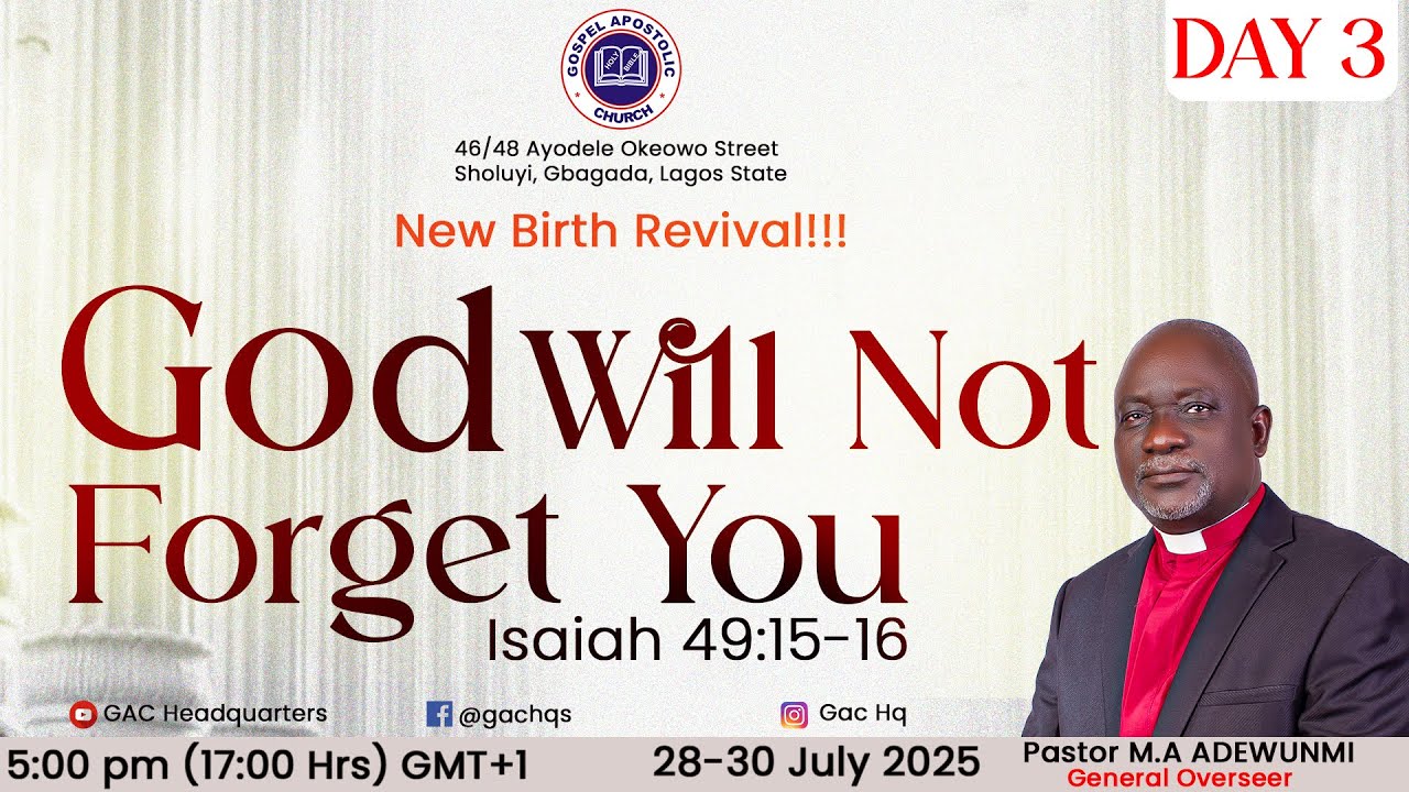 BIBLE STUDY / REVIVAL DAY THREE | TOPIC: JESUS CHRIST OUR GREAT PROVIDER | 30TH JULY, 2025.