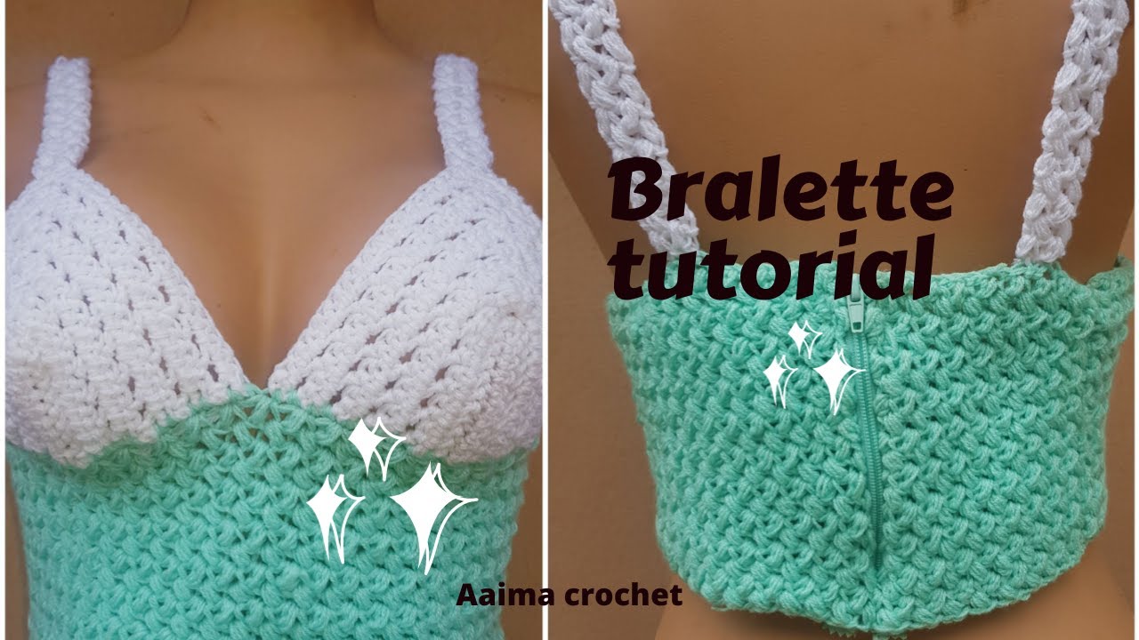 Simple Crochet Bralette Tutorial / Crochet Crop Top/Aaima Crochet.