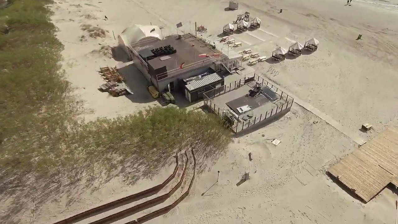 Liepaja beach from above. Liepājas pludmale no aug&scaron;as.