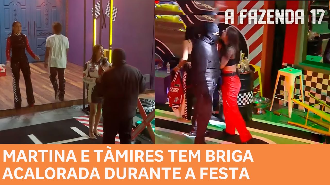 A FAZENDA 17: Martina e Tàmires tem briga acalorada durante a festa 'Eu te desafio'