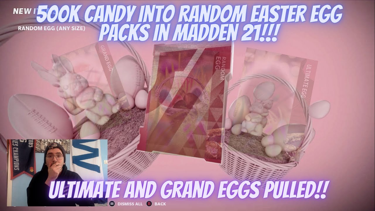 CRAZY *500K CANDY* INTO RANDOM EASTER EGG PACKS IN MADDEN 21!! ULTIMATE AND GRAND EGG PULLS!!