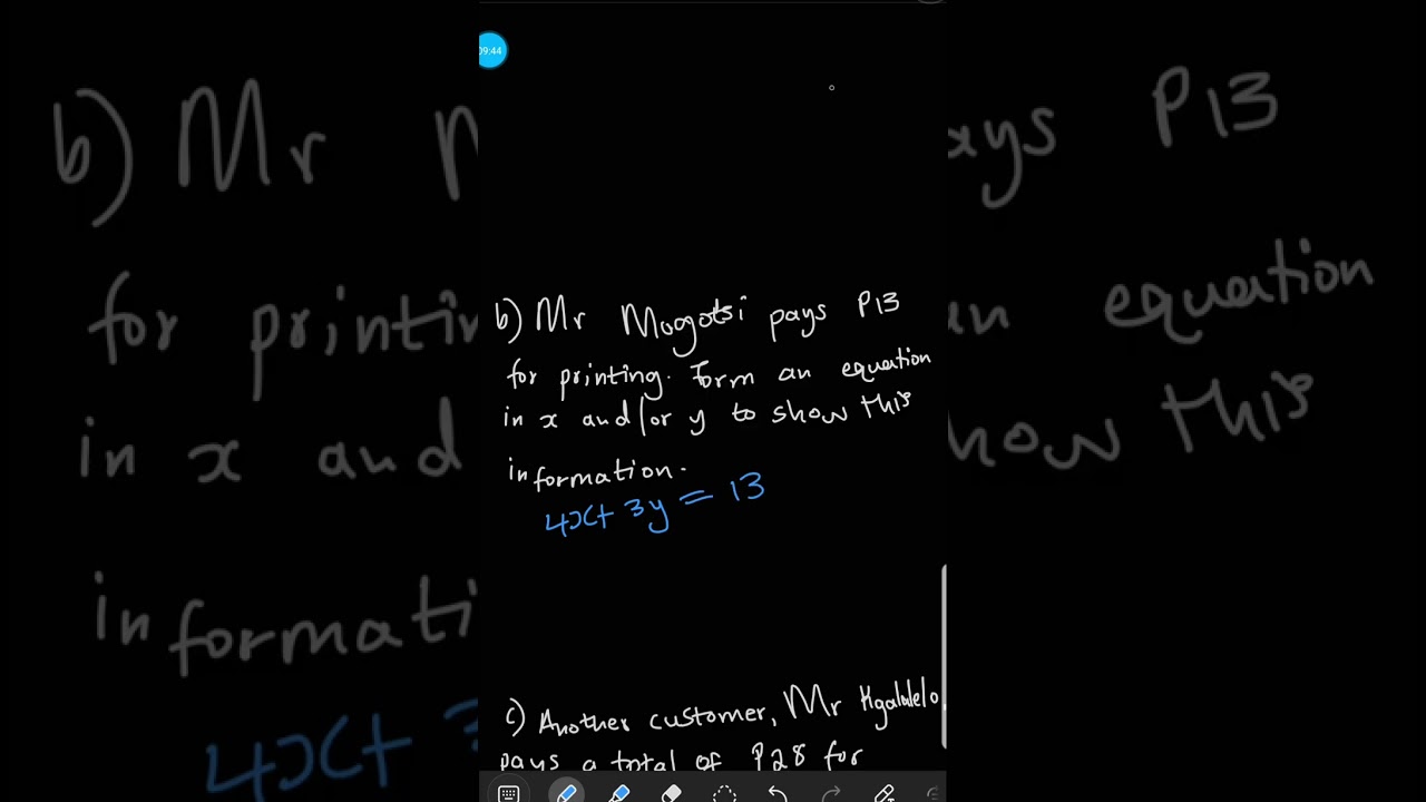 BGCSE, Mat simultaneous equations C Paper3