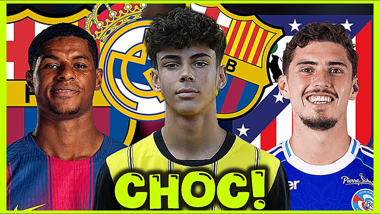 🚨Alerte : Real Madrid et Barça se disputent la pépite italienne, Rashford fixé, Panichelli ciblé