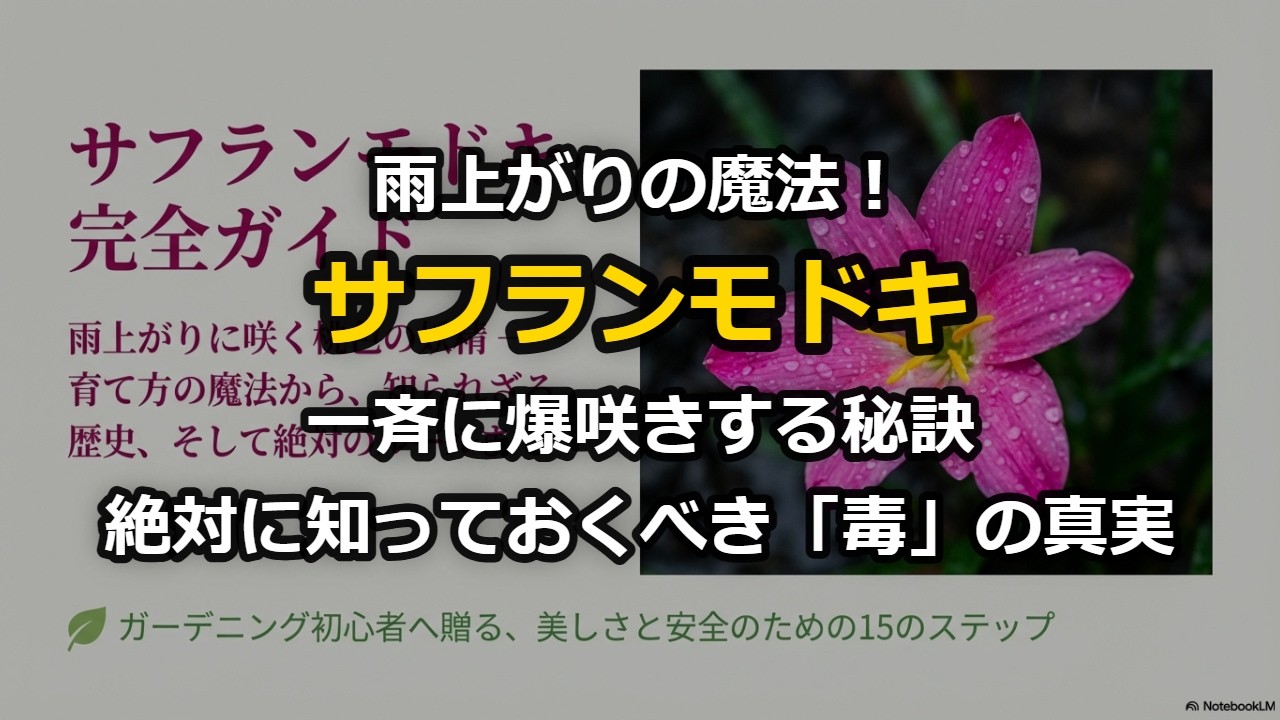 雨上がりの魔法！【サフランモドキ】が一斉に爆咲きする秘訣と、絶対に知っておくべき「毒」の真実