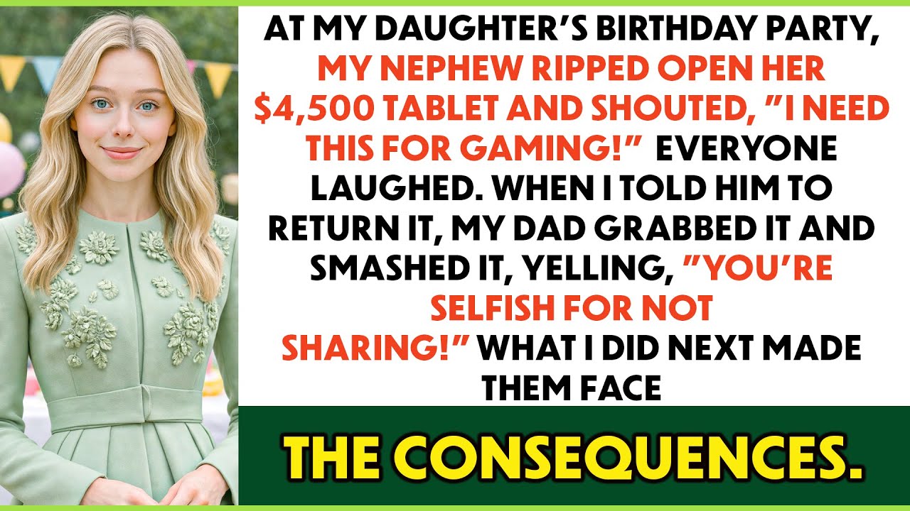 My Dad Smashed My Daughter’s $4500 Birthday Tablet — I Took Revenge Publicly!  Family Drama...