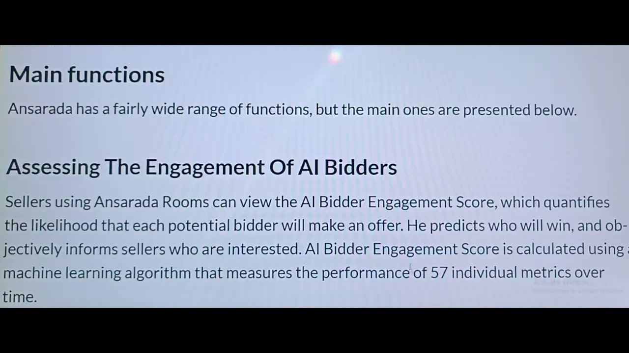 How Ansarada used in mergers and acquisitions in main functions