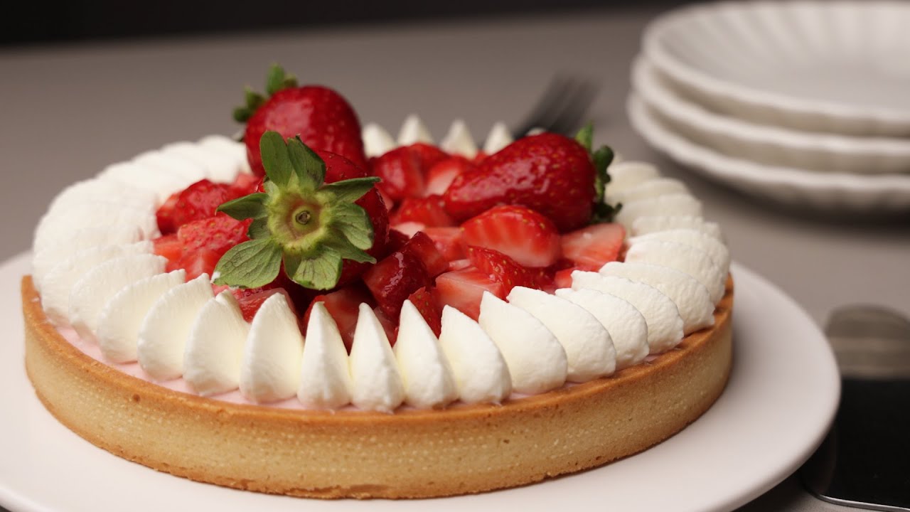 Strawberry white chocolate mousse tart recipe ◆ 苺とホワイトチョコレートのタルトレシピ
