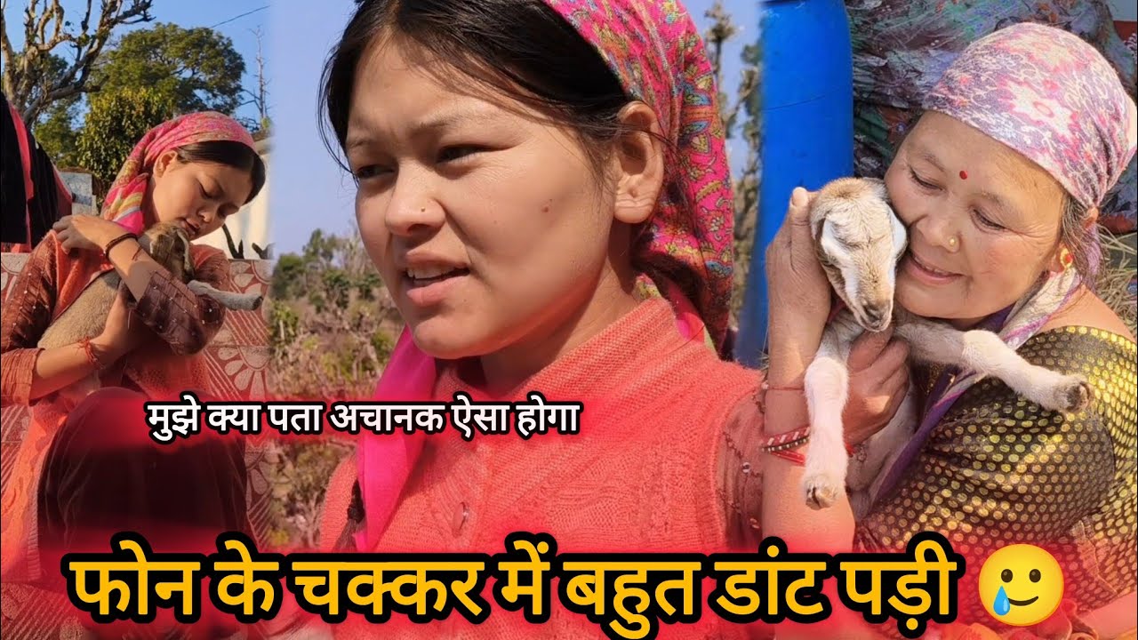 फोन के चक्कर में बहुत डांट पड़ी 🥲#pahadilifestylevlog @priyaboravlogs 