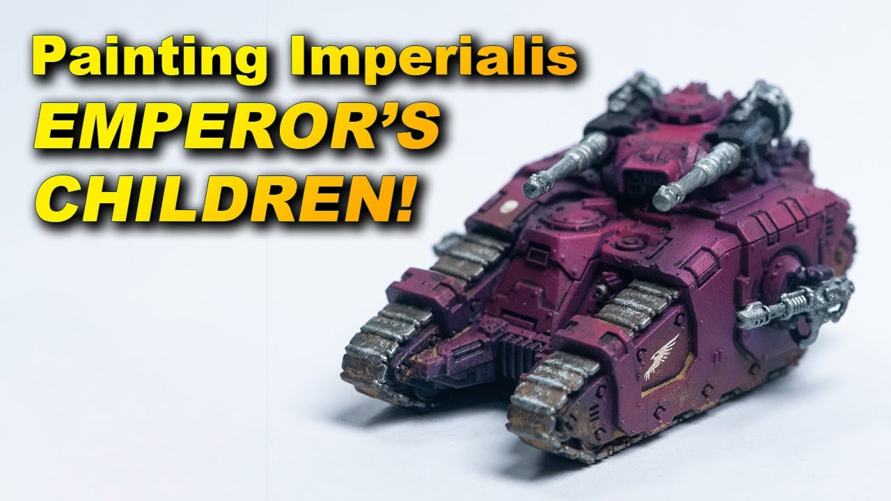 Painting Emperor's Children Sicaran for Legions Imperialis