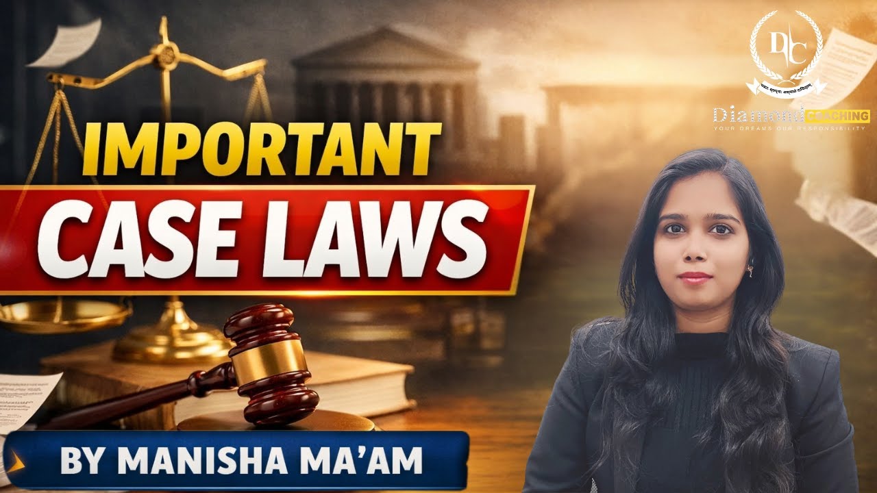 IMPORTANT CASE LAWS 🔥 | Judiciary & APO Exams | By Manisha Ma’am p-7