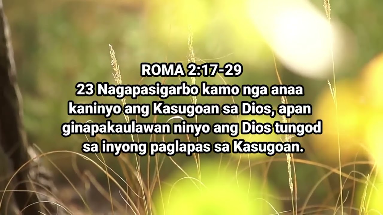 ANG MGA JUDIO UG ANG KASUGOAN - ROMA 2:17-29