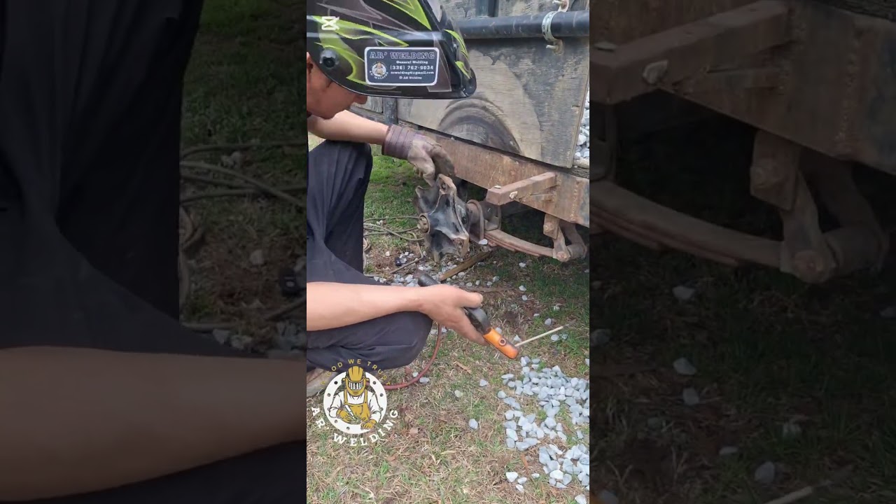 Reparando soporte de eje de traila 6x8 