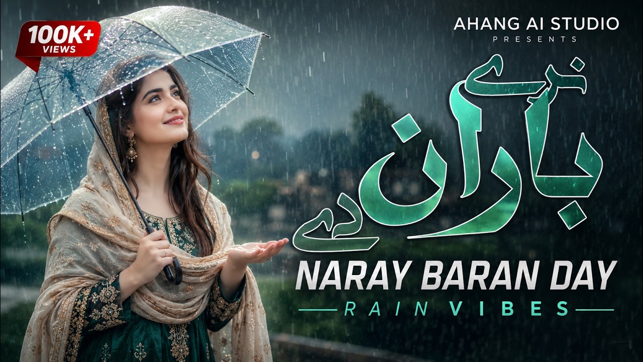 Naray Baran Day 🌧️ Pashto Folk Song | Rain Vibes | Gulnar Begum - Ahang AI Studio