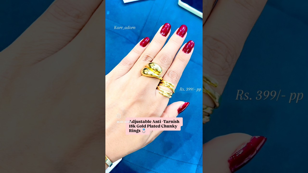 Chunky Rings Anti-tarnish ✨💫 #shorts #youtube #jewellery #cartieraccessories #trending #ring
