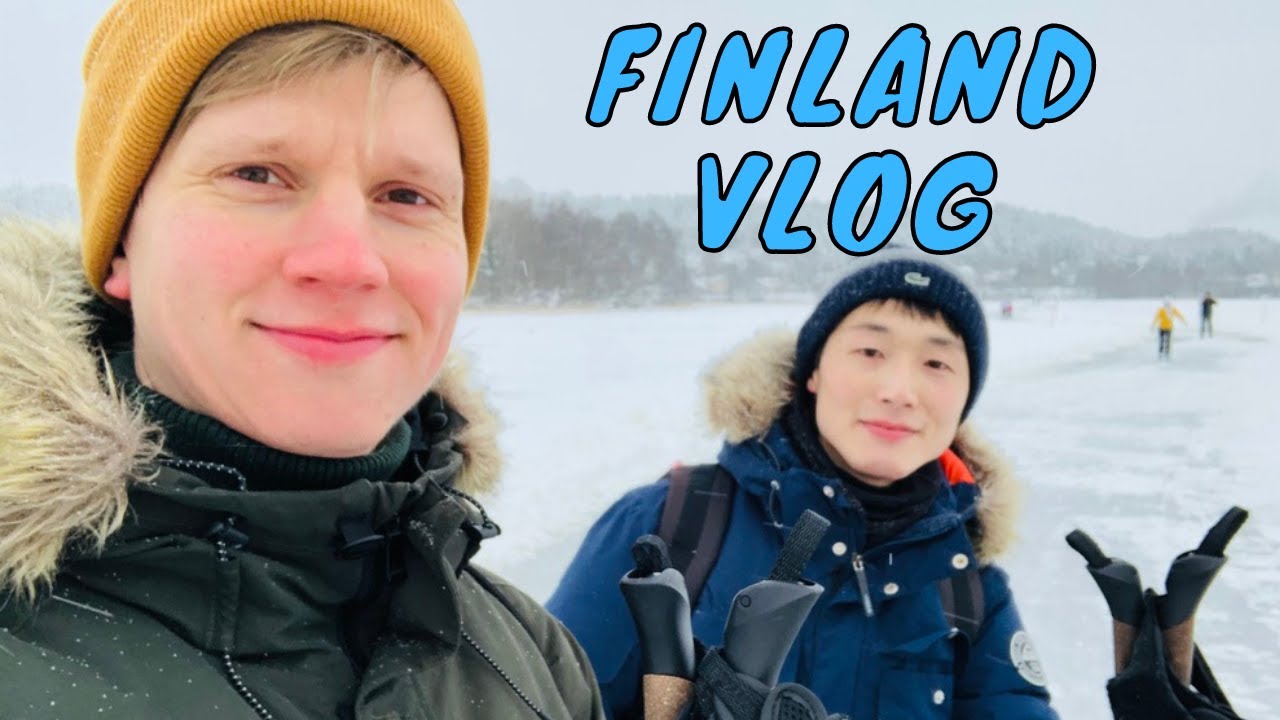 Enjoying Nordic winter | Ice skating［FINLAND VLOG］