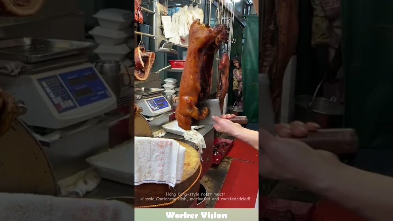 Hong Kong-style roast meat: classic Cantonese dish, marinated and roasted/dried! #food