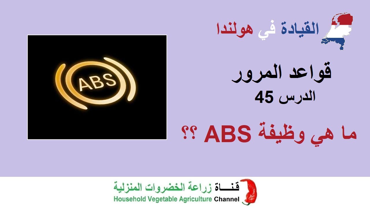شرح قواعد المرور في هولندا | الدرس 45 ما هي وظيفة ABS