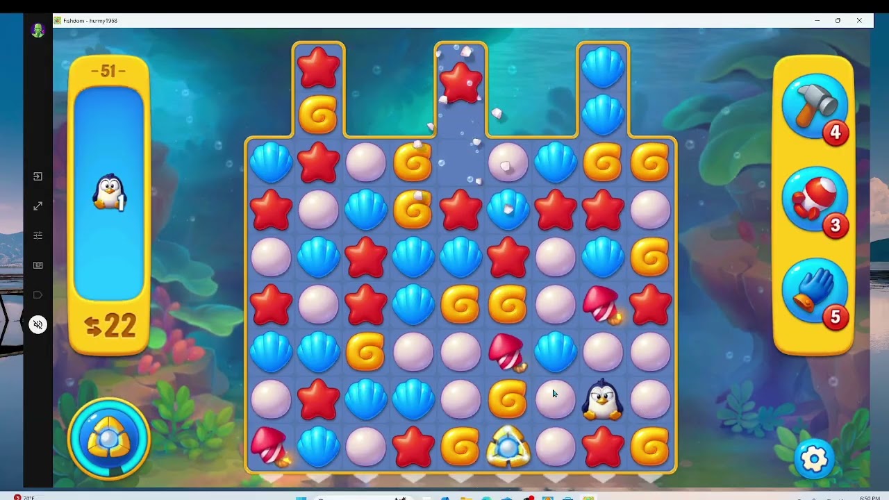 Fishdom Level 51 🐠 Step-by-Step F2P Walkthrough with Audio Tips | Beat the Challenge Easily!