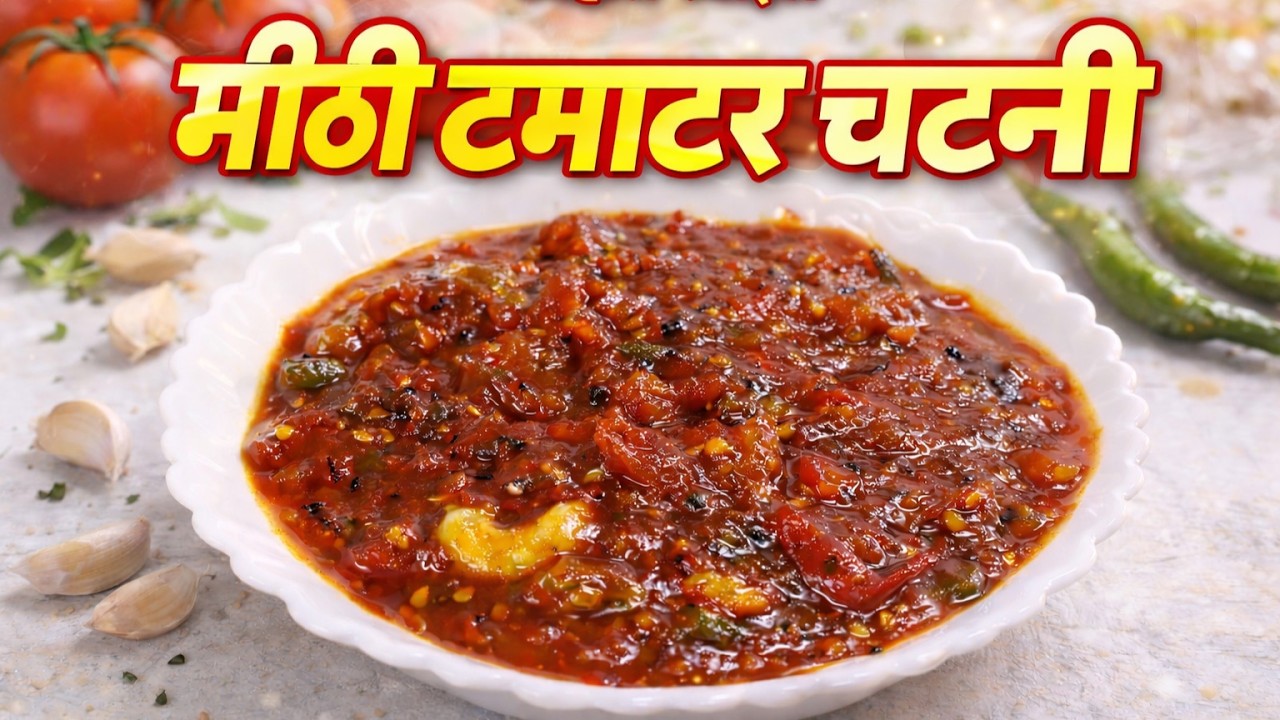Sweet, Sour, Spicy and Salty Tomato Chutney Recipe Video-How to make Tomato Sweet and Spicy Chutney