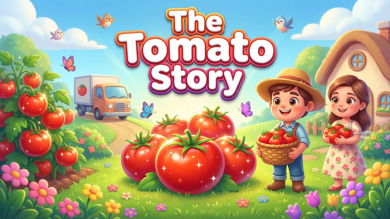 The Tomato Story 🍅 | From Farm to Market | Fun Cartoon for Kids