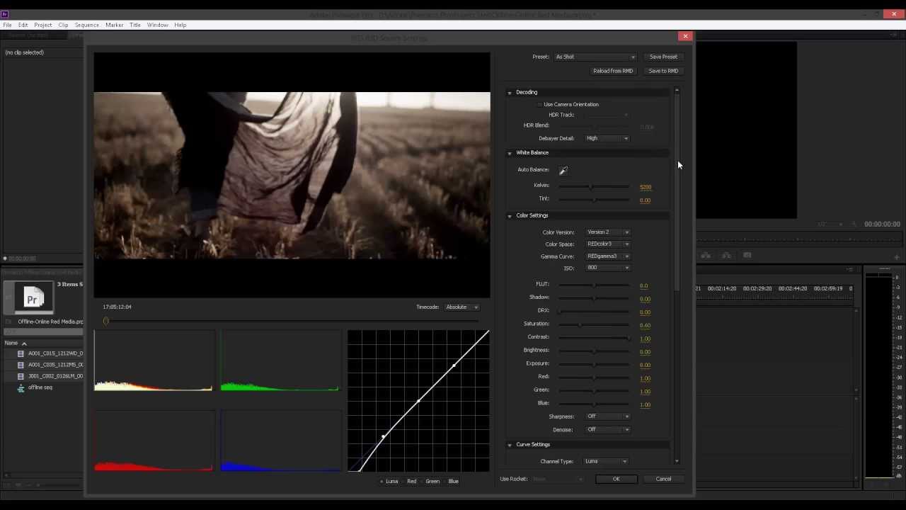 Offline-Online Workflow with Red 5k in Premiere Pro CS6