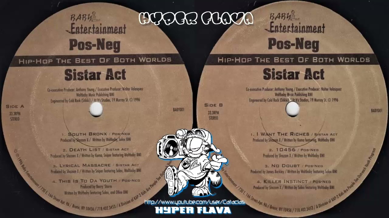Pos-Neg / Sistar Act - Hip-Hop The Best Of Both Worlds EP (Full Vinyl, 12) (1996)