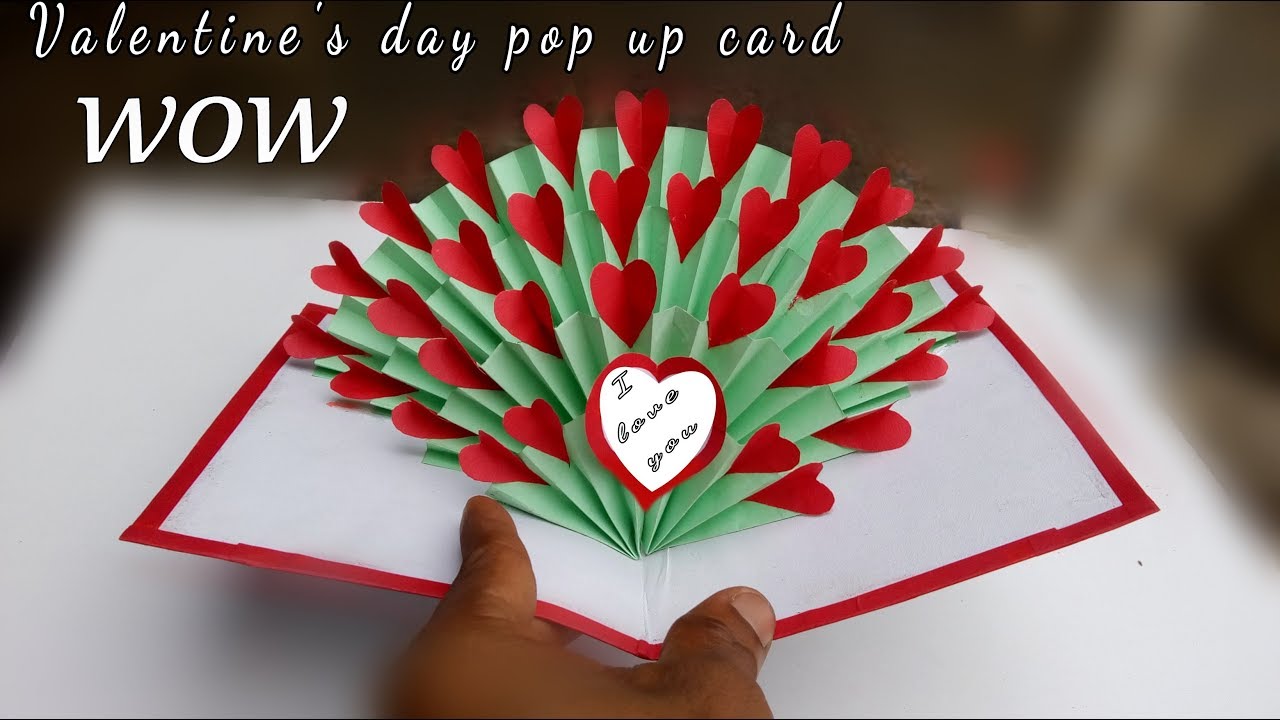 hand made gift for valentine's day / valentine's day pop up card tutorial 3d heart /paper crafts all