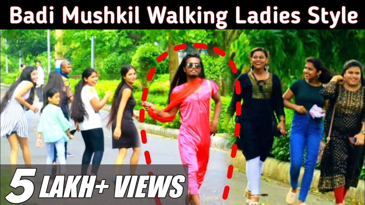 Walking hot girls style 😳 || Badi Mushkil Song 😂 || Amazing Reaction 🔥🔥
