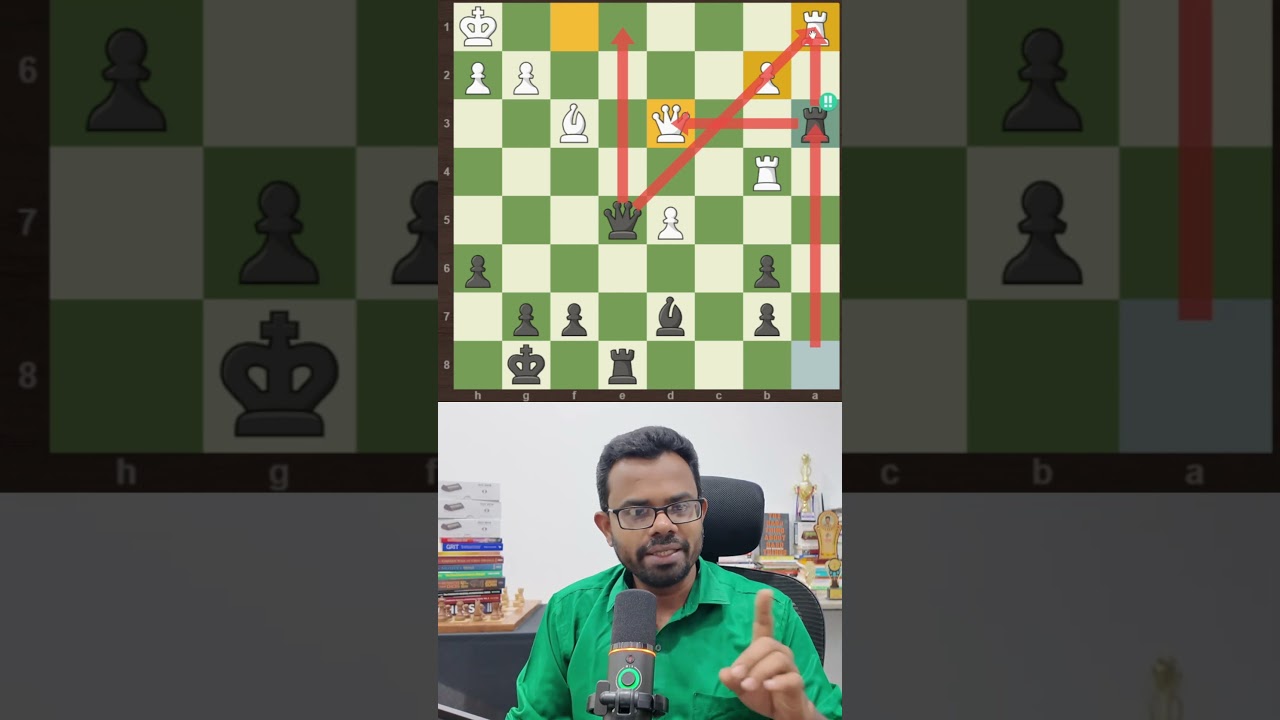 Backrank Combination !! Chess Tricks to win Fast in Tamil #chess #tamil