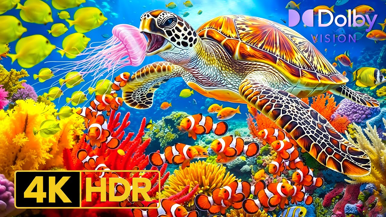 Hidden World Beneath the Sea 8K HDR 🐟 | Spectacular Life & Calming Ocean Sounds