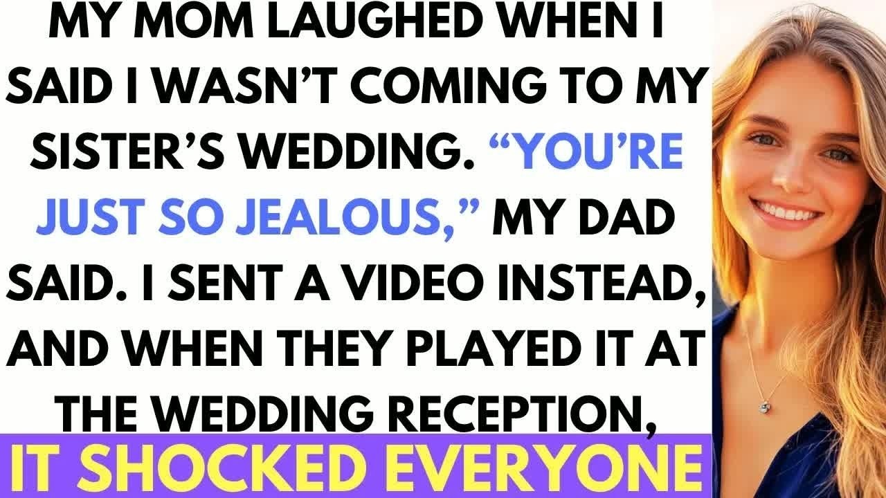My Family Called Me Jealous For Not Attending My Sister's Wedding; So I Sent A Video That Shocked