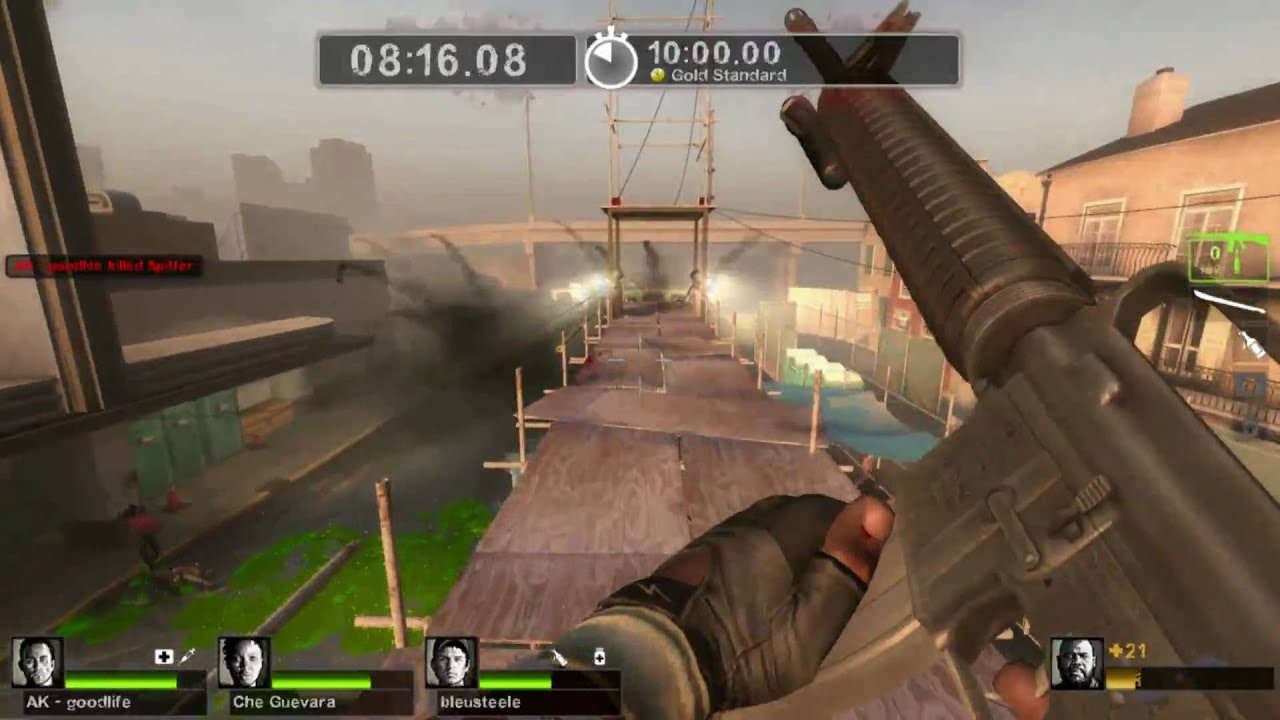 [HD] Left 4 Dead 2 Survival: The Parish's Bus Depot. Gold medal. [Part 2 of 2]