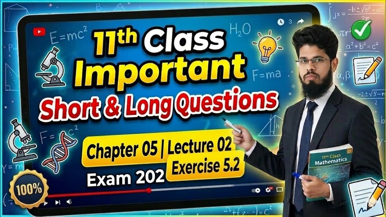 Exercise 5.2 Class 11 Math | Punjab Board New Book | Final Exam Guess 2026