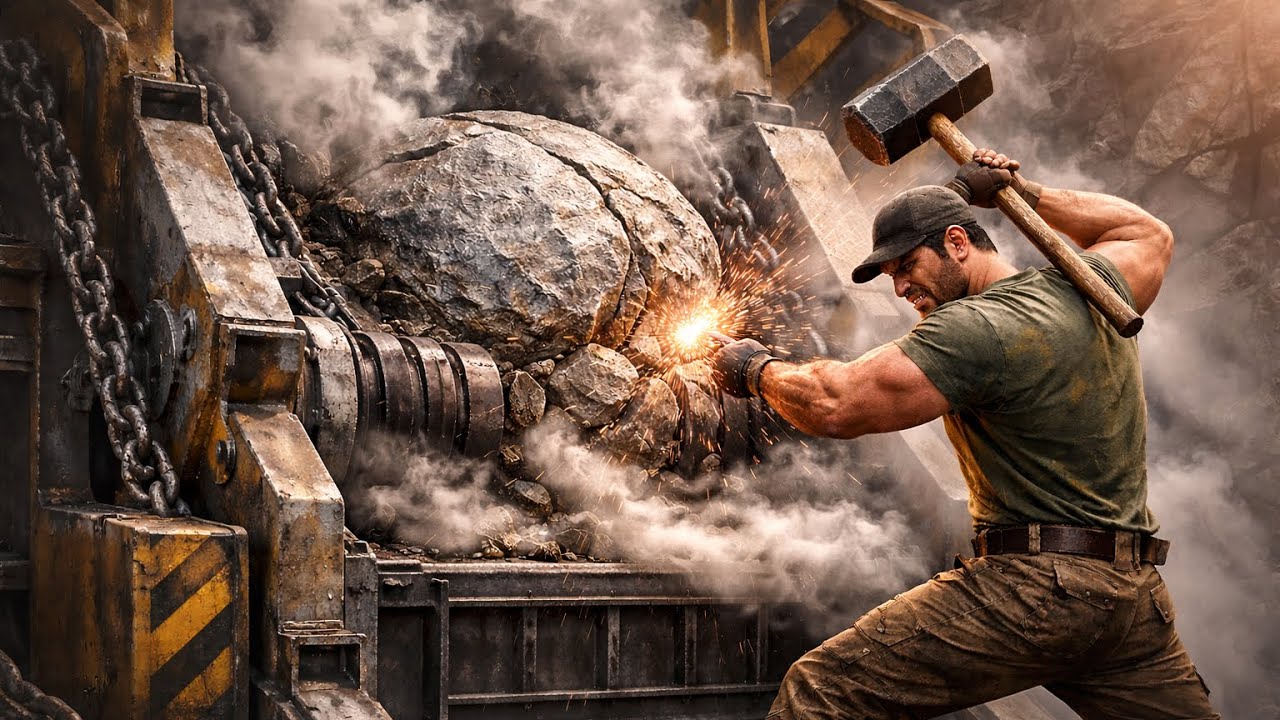 Big Rock Jaw Crusher Machine in Action | Amazing Stone Quarry Crushing