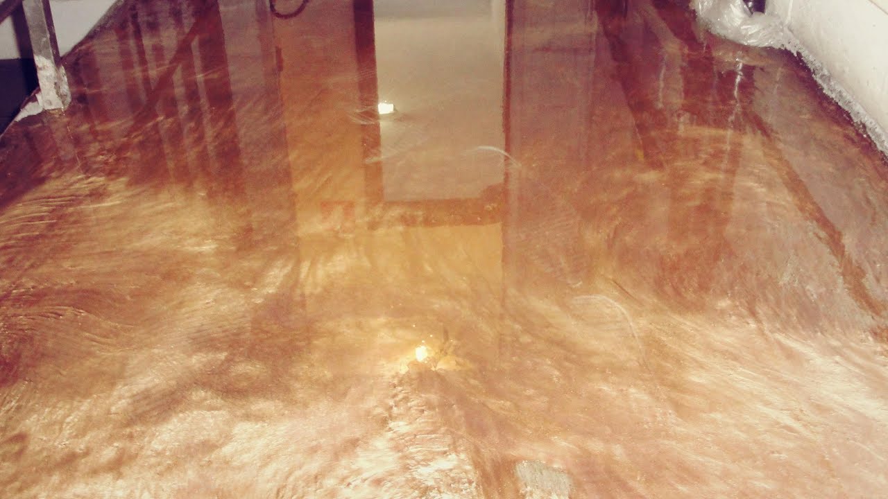 Tutorial de piso epóxi metalizado Ouro e Cobre.