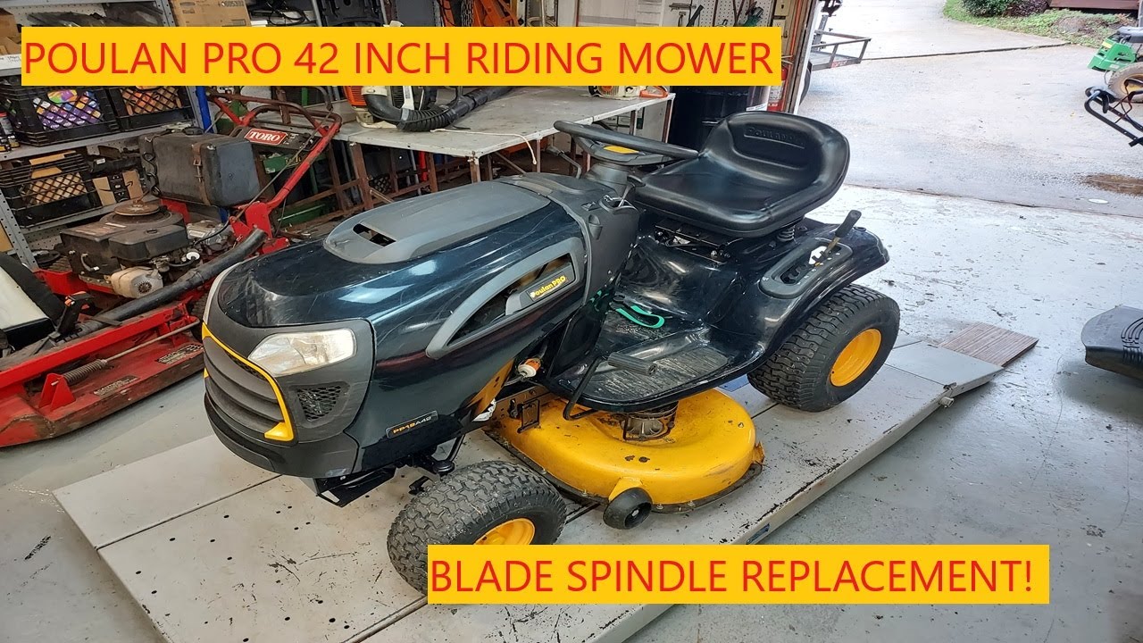 Poulan Pro 42 Inch Riding Mower (Husqvarna) | Blade Spindle Replacement!