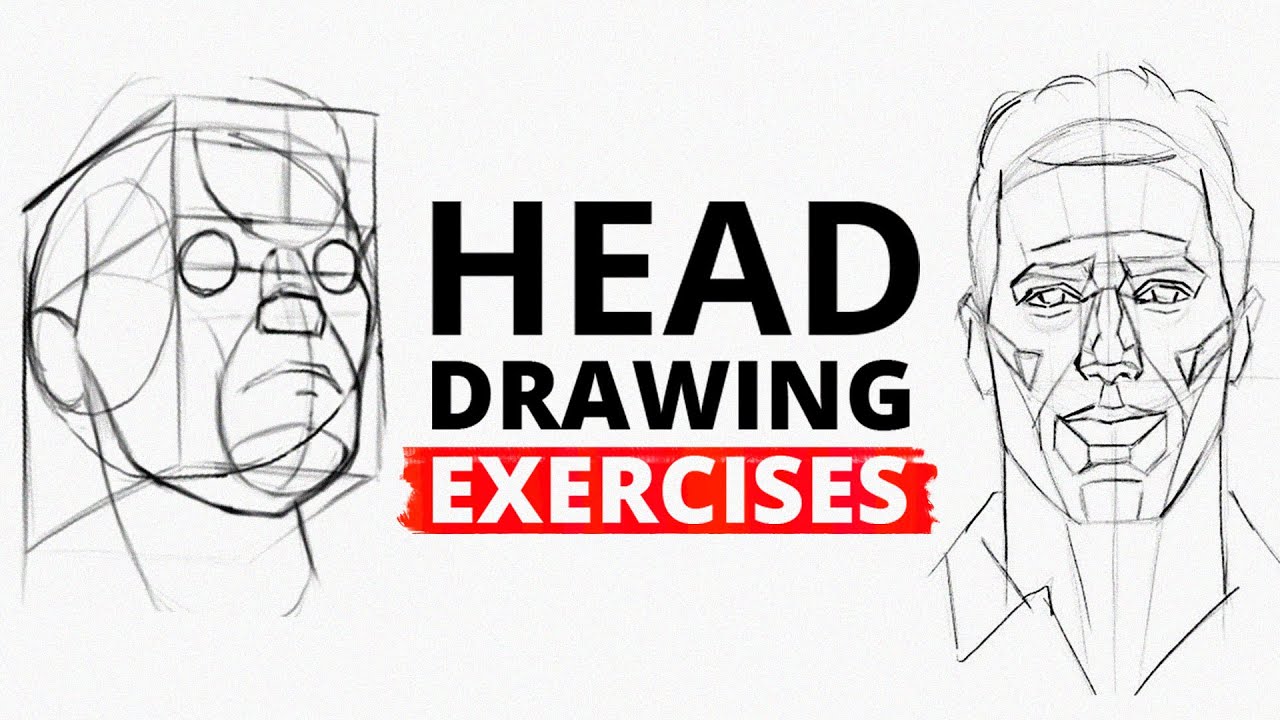 Head Drawing Exercises by Angel Ganev