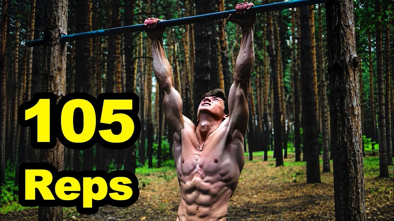 105 Pull Ups - WORLD RECORD - (No Hanging Rest & All in One Set)