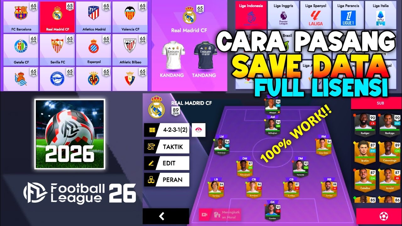 Tutorial Lengkap Pasang SAVE DATA Football League 2026 Full Lisensi (100% WORK & Mudah)