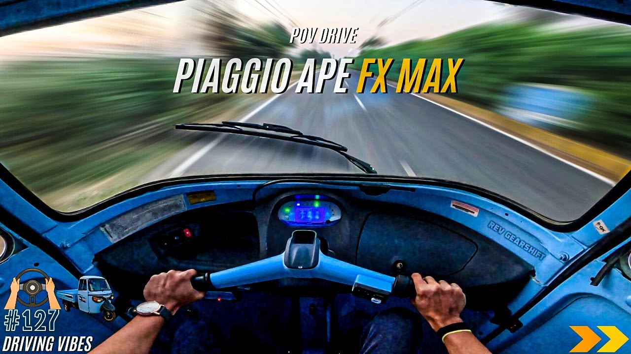 2025 PIAGGIO APE E XTRA FX MAX | 9.55KW 45NM | POV Drive #128 | PIAGGIO APE | 4K | #piaggio #auto