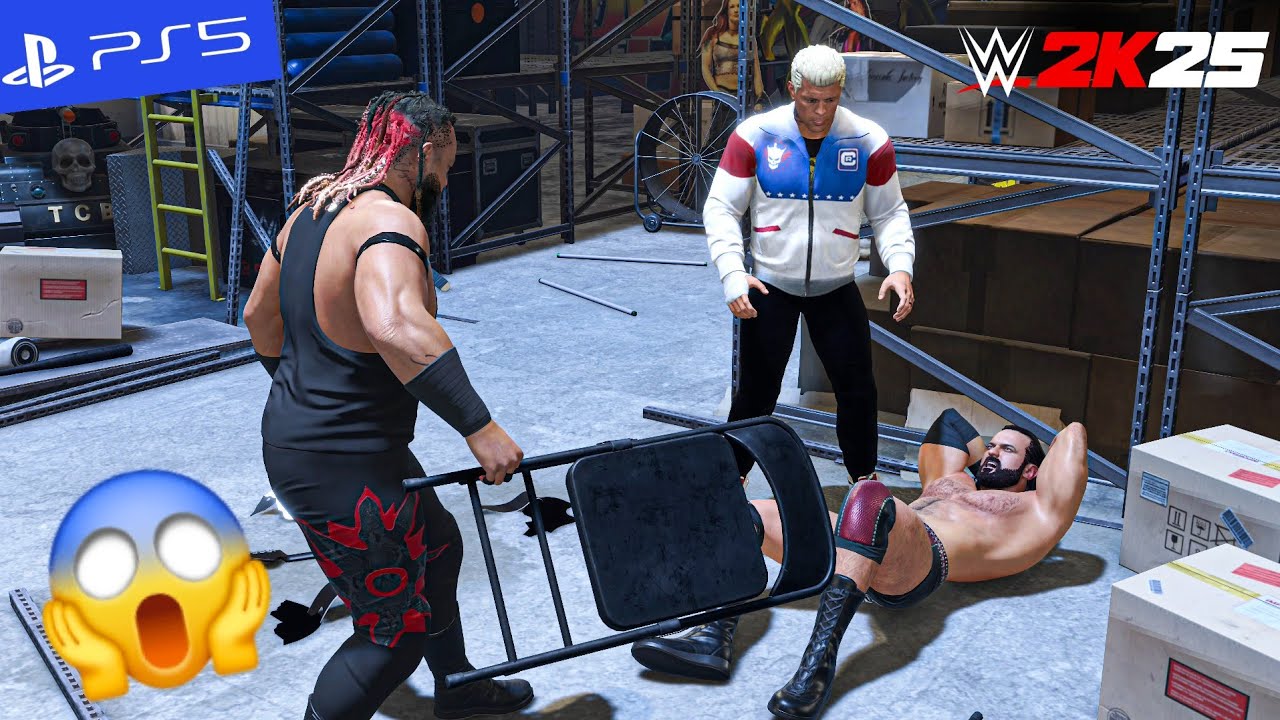 WWE 2k25 - Cody Rhodes & Jacob Fatu DESTROY Drew McIntyre | PS5