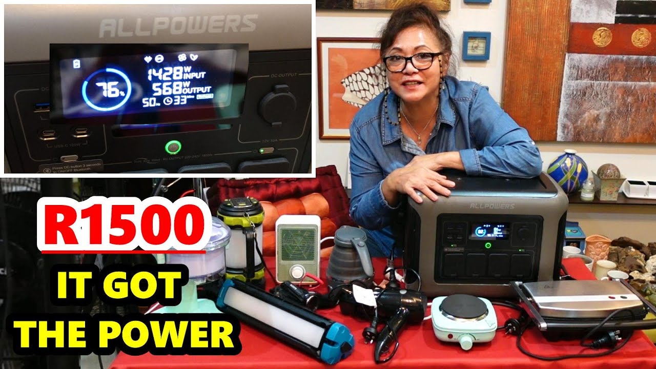 HOME & AWAY | ALLPOWERS R1500 Portable Power Station & SP033 200W SOLAR PANEL REVIEW