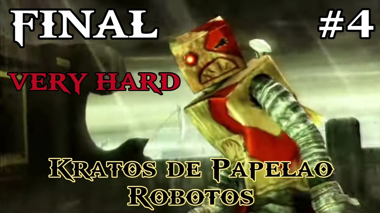 GOD OF WAR GHOST OF SPARTA COM O ROBOTOS (KRATOS DE PAPELÃO) GAMEPLAY #4 FINAL | VERY HARD