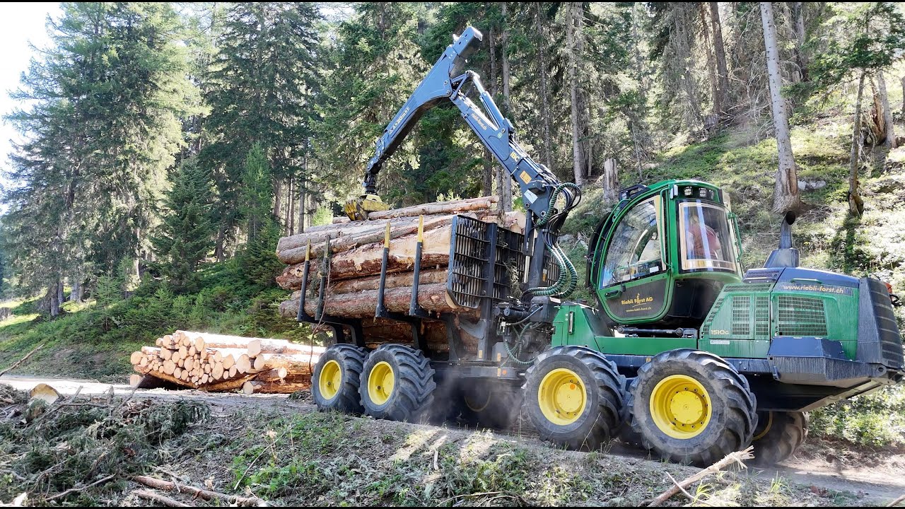 Riebli Forst AG beim Holztransport mit John Deere Forwarder 🇨🇭 🪵🪓🦌