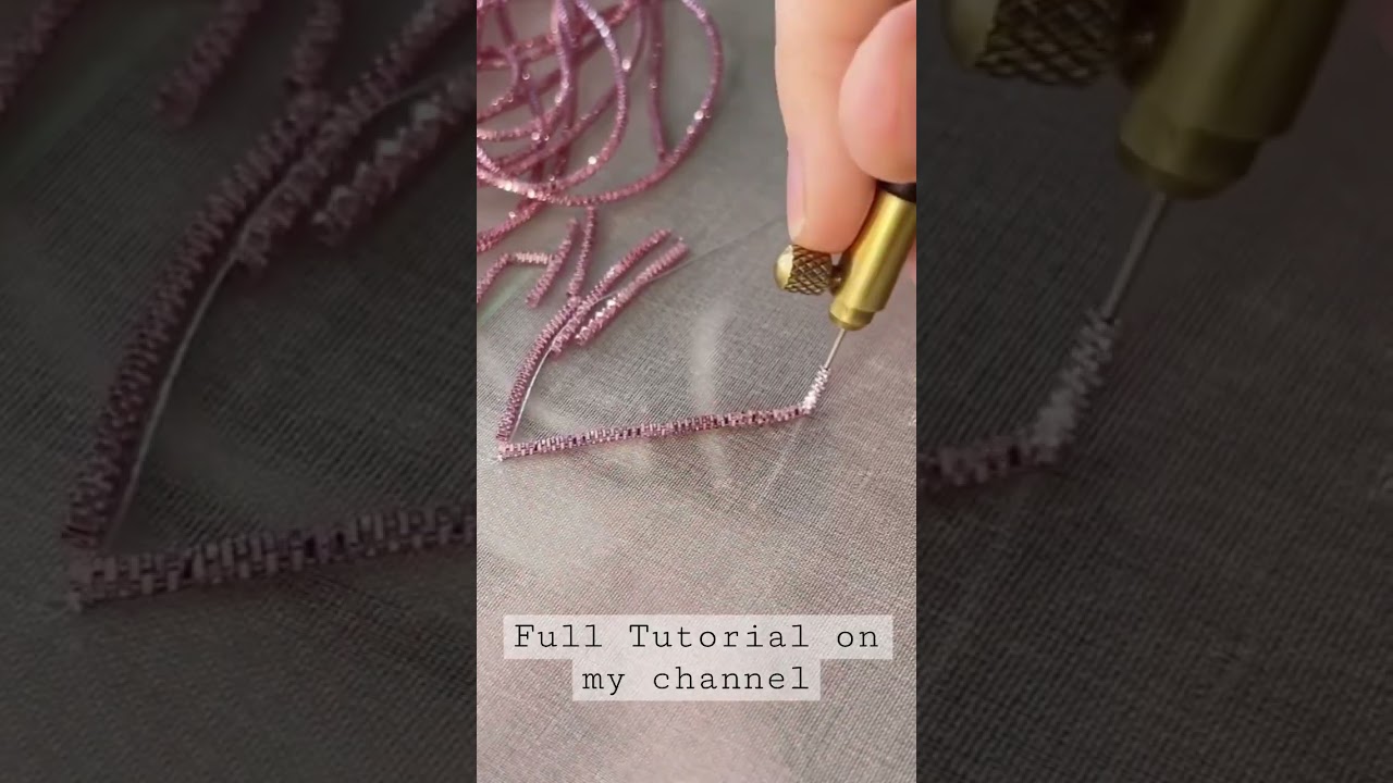 Tambour Embroidery #craft #stitch #asmr #satisfying