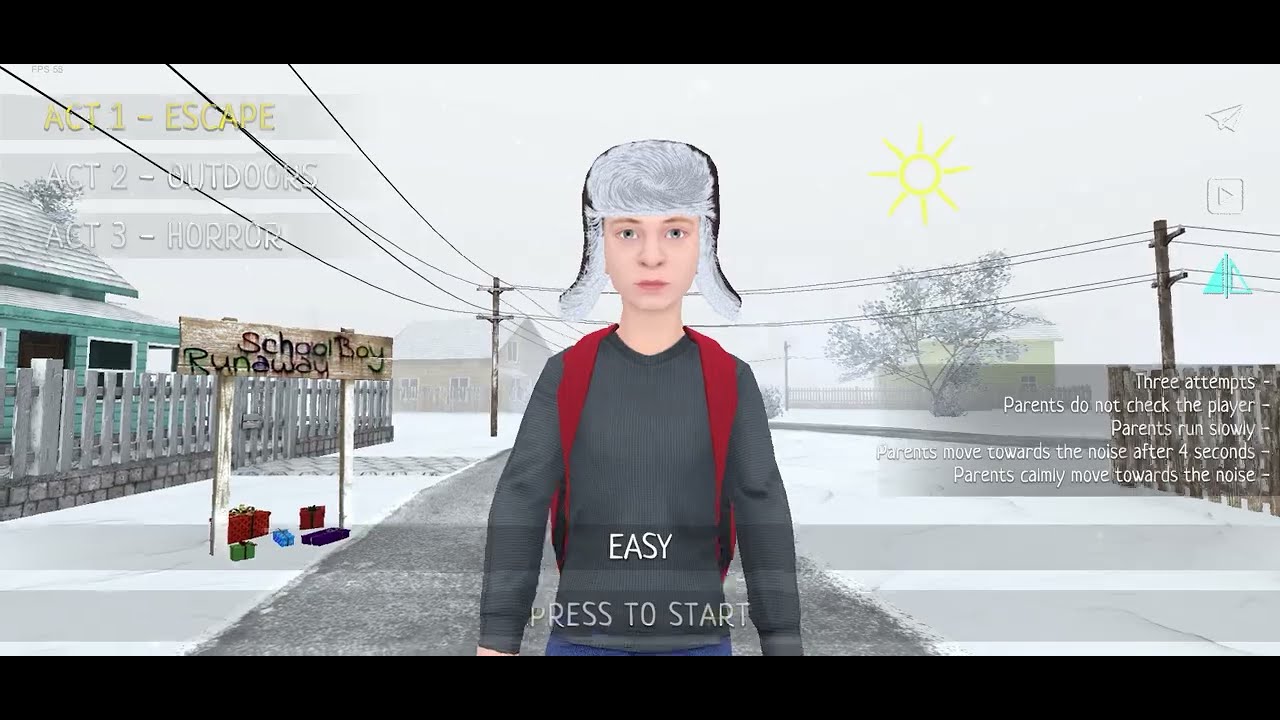 Schoolboy runaway speedrun in 1.28 min 