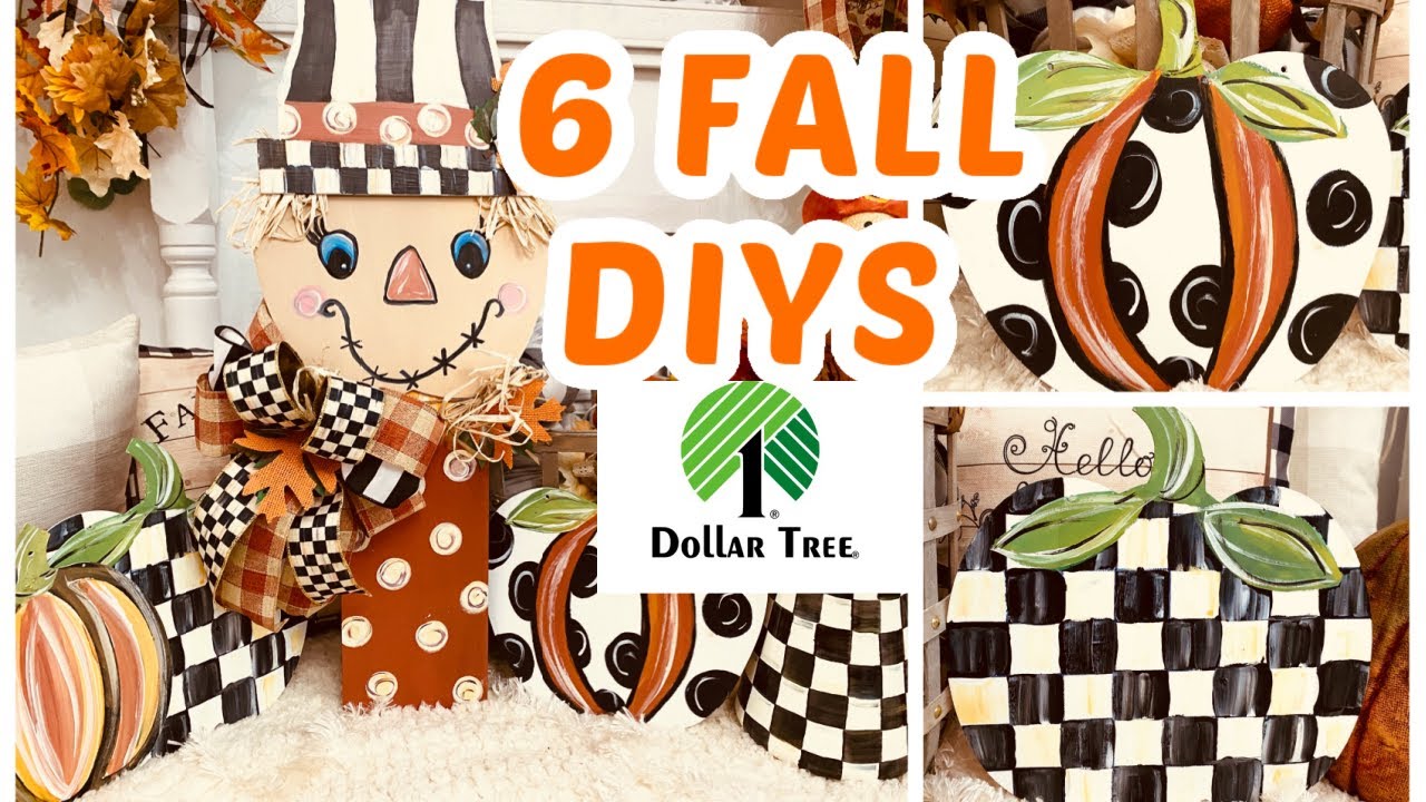 🍁6 DIY DOLLAR TREE FALL DECOR CRAFTS CUTEST SCARECROW🍁