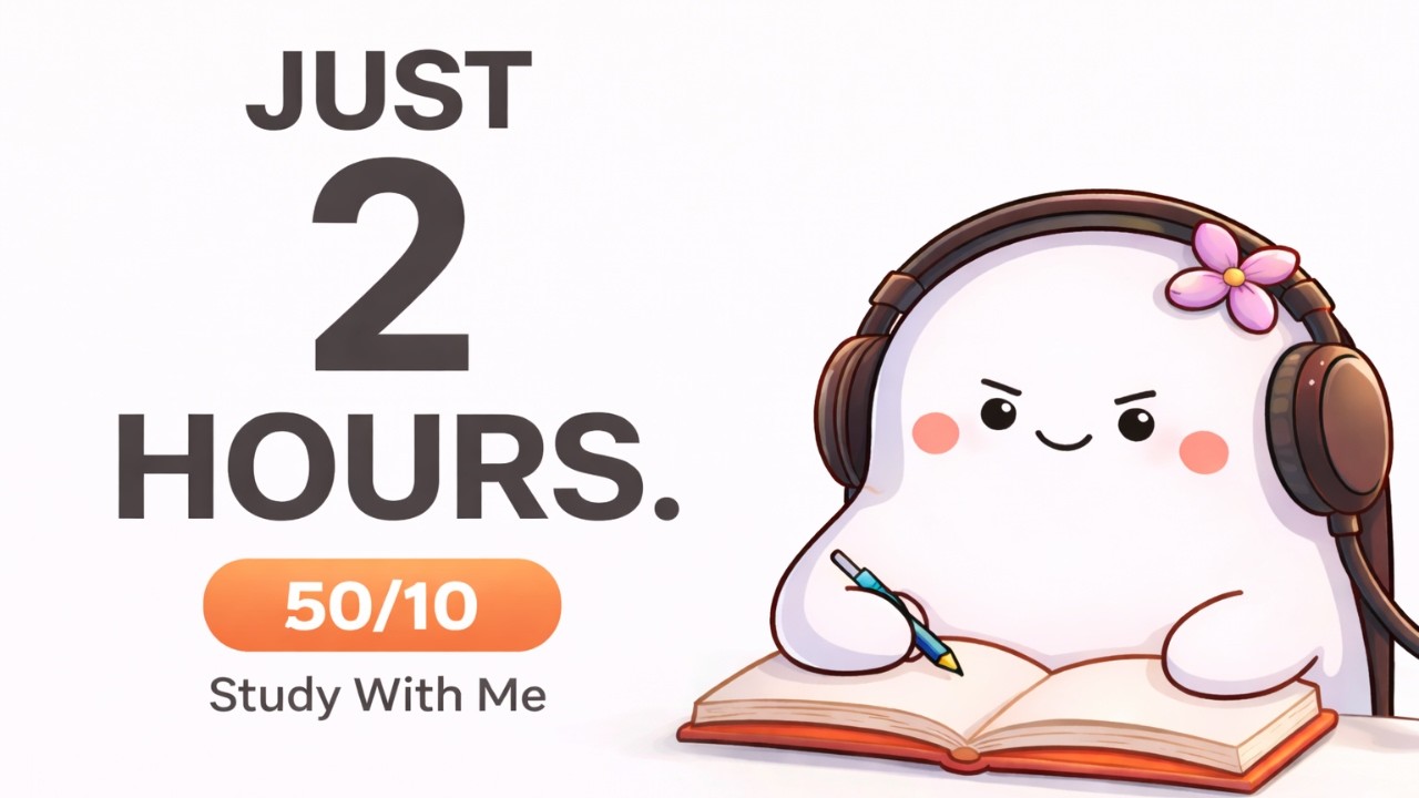 2 HOUR STUDY WITH ME | Pomodoro Timer 50|10 x2 | Deep Focus | Lofi ☕  | Mrs Bubu