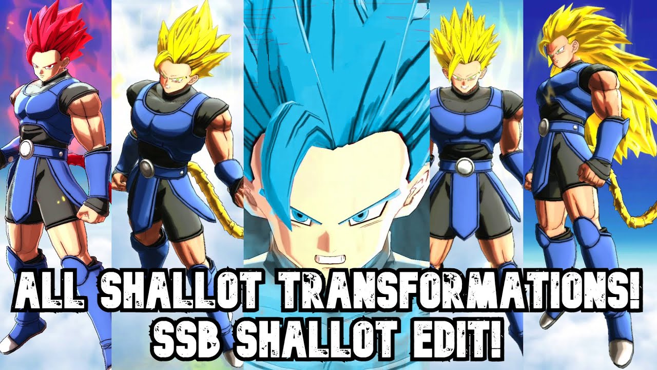 All Shallot Transformation Animation + SSB Sallot Edit - Dragon Ball legends