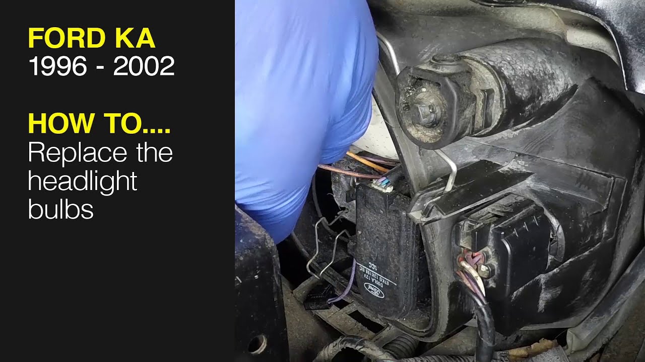 How to Replace the headlight bulbs on a Ford KA 1996 - 2002